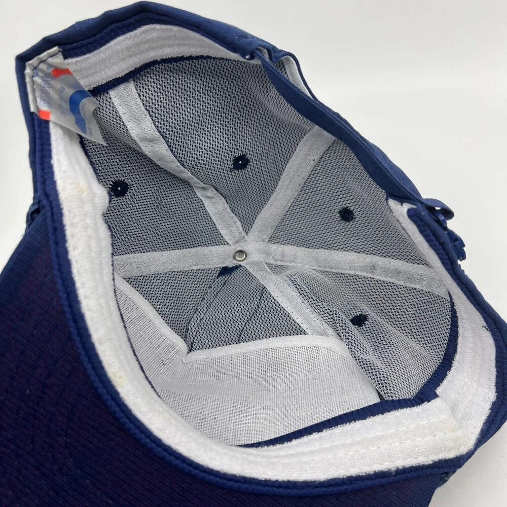 VINTAGE Peerless Stone Mason Trucker Hat Men Adjustable Blue Strap Cap Architect